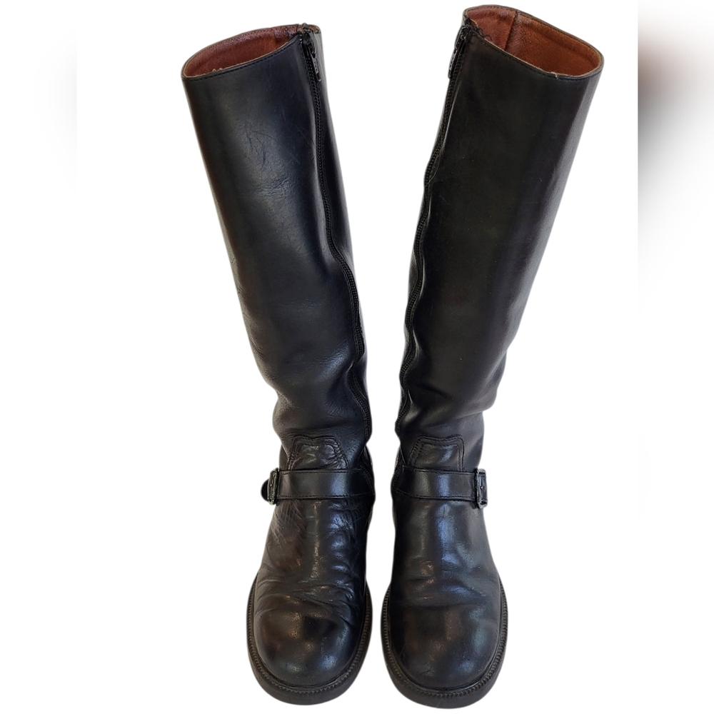 J. Crew Black Leather Knee High Boots
